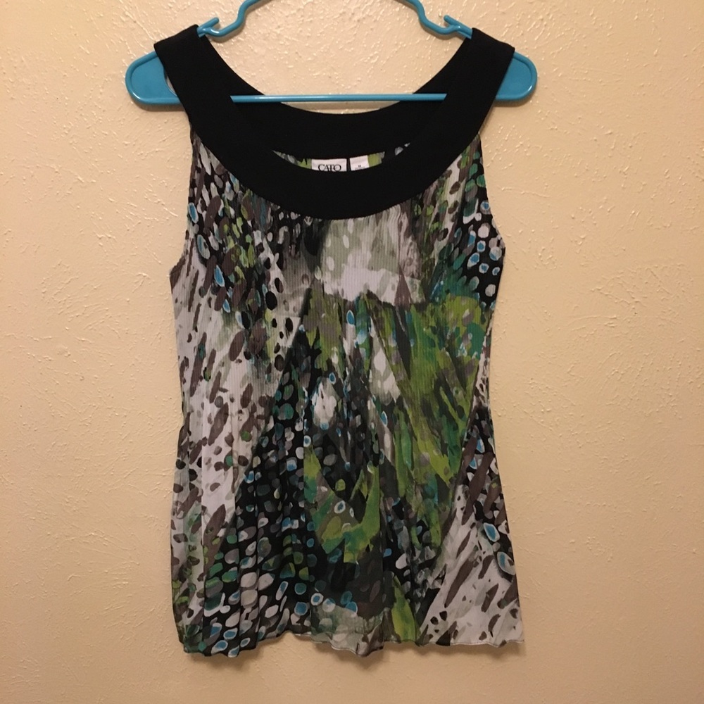 Black & Blue Green Cato Sleeveless Blouse